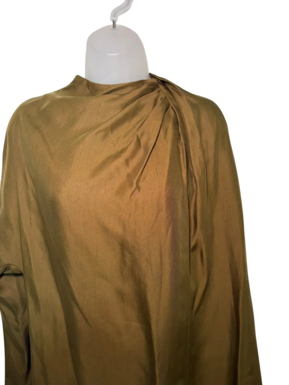 Julia Allert Olive Loose Fit Draped Mini Dress NWT XS Designer